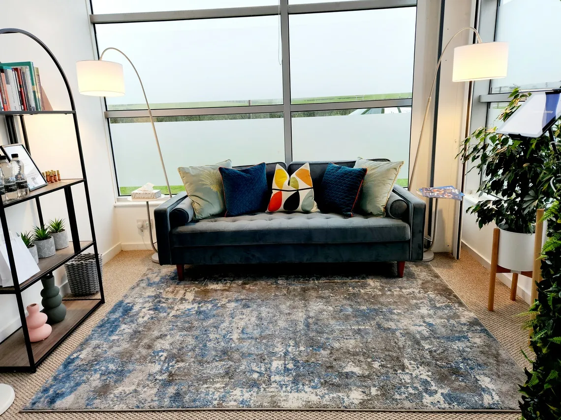 Warm professional reception space at Illuminated Thinking, Glasgow